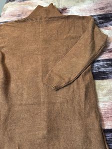 Stylish Brown Sweater Dress
