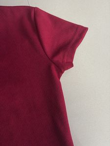 NEWME Maroon Crop Top