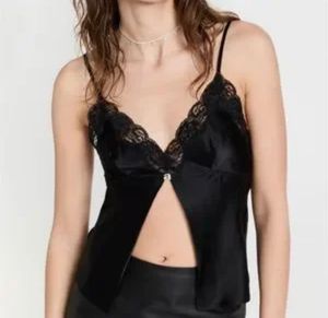 Lace Satin Slip Top