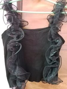 URBANIC BLACK PRETTY SLEEVELESS TANK TOP