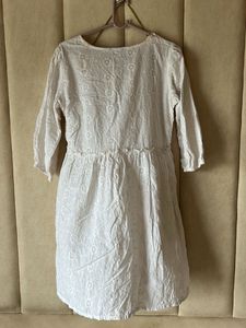 White Knee Length Dress
