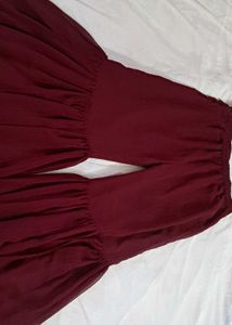 Elegant 3 Pc Maroon Sharara Suit Set🥀