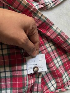Uniqlo Red Plaid Flannel Shirt