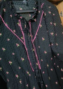 🔥 Sale 🔥Floral Print black Dress