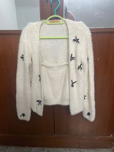 Fur And Ribbed Tank Top An