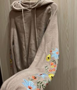 Floral Embroidered Hoodie