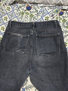 Urbanic Charcoal Grey Wide Leg Jeans