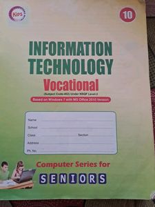 Class 10th- Information Technology Code No. 402 CBSE
