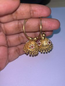 Golden Jhumka Earrings