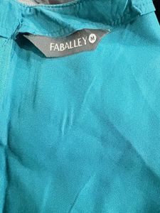 Pantaloon Elegant Teal Cutout Maxi Dress