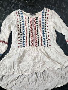 White Indian Top xs/s