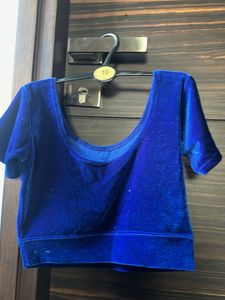 Blue Velvet Blouse