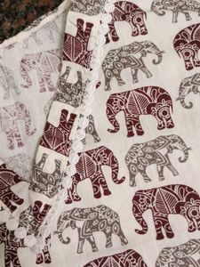 Elephant Print Top