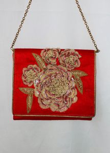 Dubai High Quality Red Sling Bag Party
