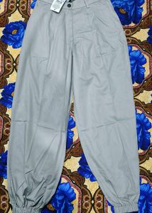 Brand New Shein Pure Cotton Grey Cuffed Track Pant