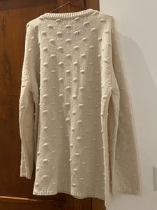 Cream Textured Knit Sweater | Cozy Winter