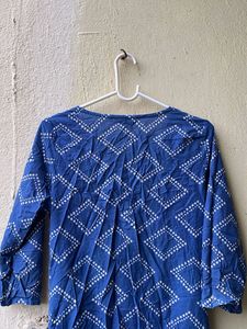 Beautiful 😍 Blue Printed Kurta ❤️