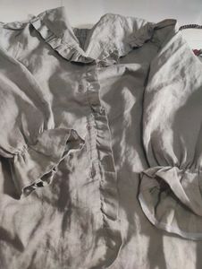 Ruffled Linen Top