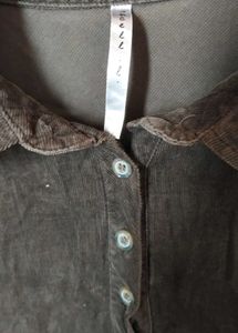 Corduroy shirt dress