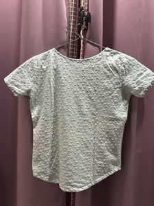 Aqua Patterned Top