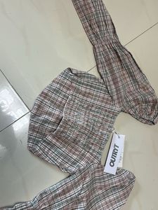 Outrtt Plaid Crop Top