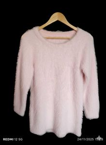 Pink Fuzzy Knit Sweater