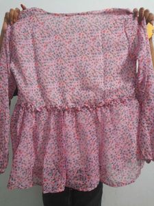 Floral Print Pink Top