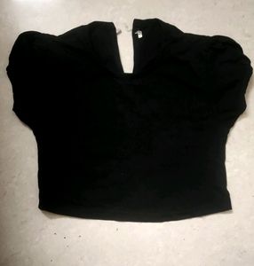 Cute Black Crop Top