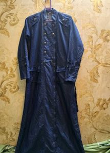 Vintage Style Denim Trench Coat Abaya.