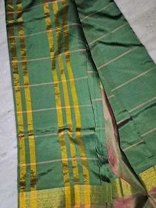 New Saree Green Golden