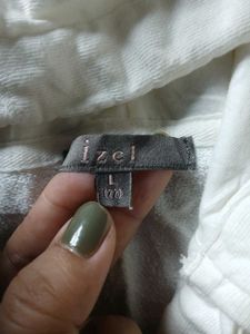 Thrifted Thin White Hoodie T-Shirt