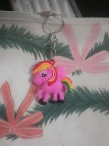 Cute  Pouch with Charm Keychain