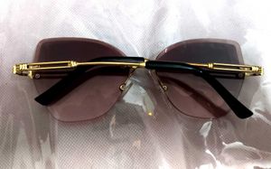 Rimless Brown Tinted Sunglasses