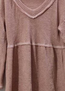 Mauve Waffle Knit Top