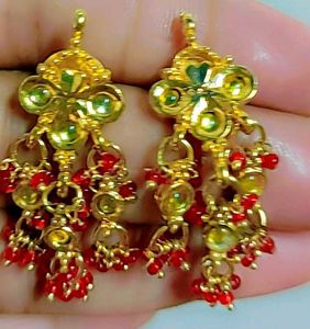 Golden Dangle Earrings