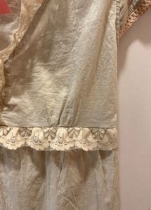 Vintage Lace Trim Corset Top