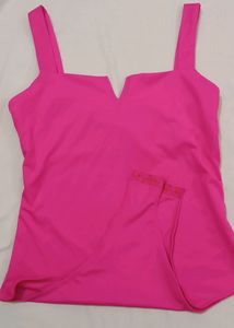 Shein Pink V-Cut Front Bodysuit
