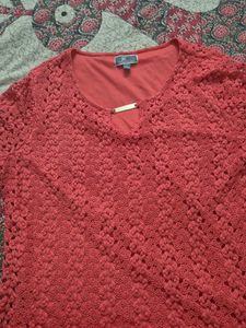 Pink V-Neck Top Macy london
