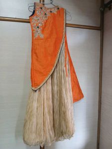 Orange &amp; Beige Indian Dress