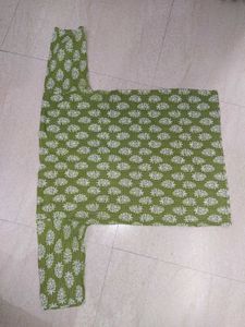 Green Printed Kurta