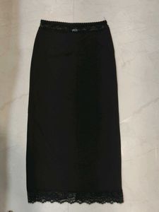Brand New Black Lace Trim Maxi Skirt – Never Worn!