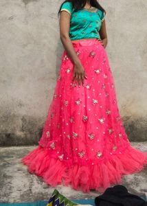 Party Wear Crop Top Skirt