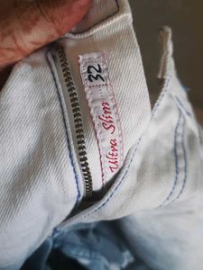 Dual Tone Jeans Shorts