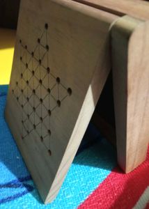 Wooden Chinese Chequers Board With Storage
