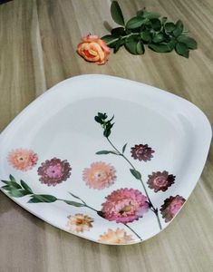 Floral Print Melamine Plate💗