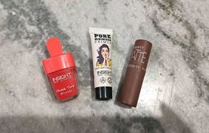 (Set Of 3)Insight Makeup Kit-Primer+blush+lipstick