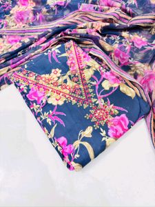 Floral Print Salwar Suit Material