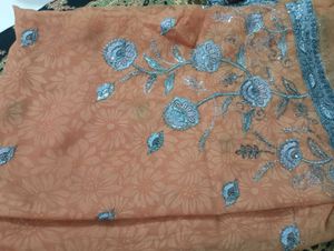 Floral Saree with stitched blous