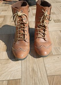 Brown Leather Boots For Women 👢