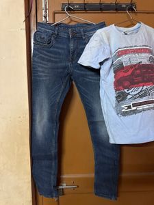 Tshirt + Jeans Combo For Men
